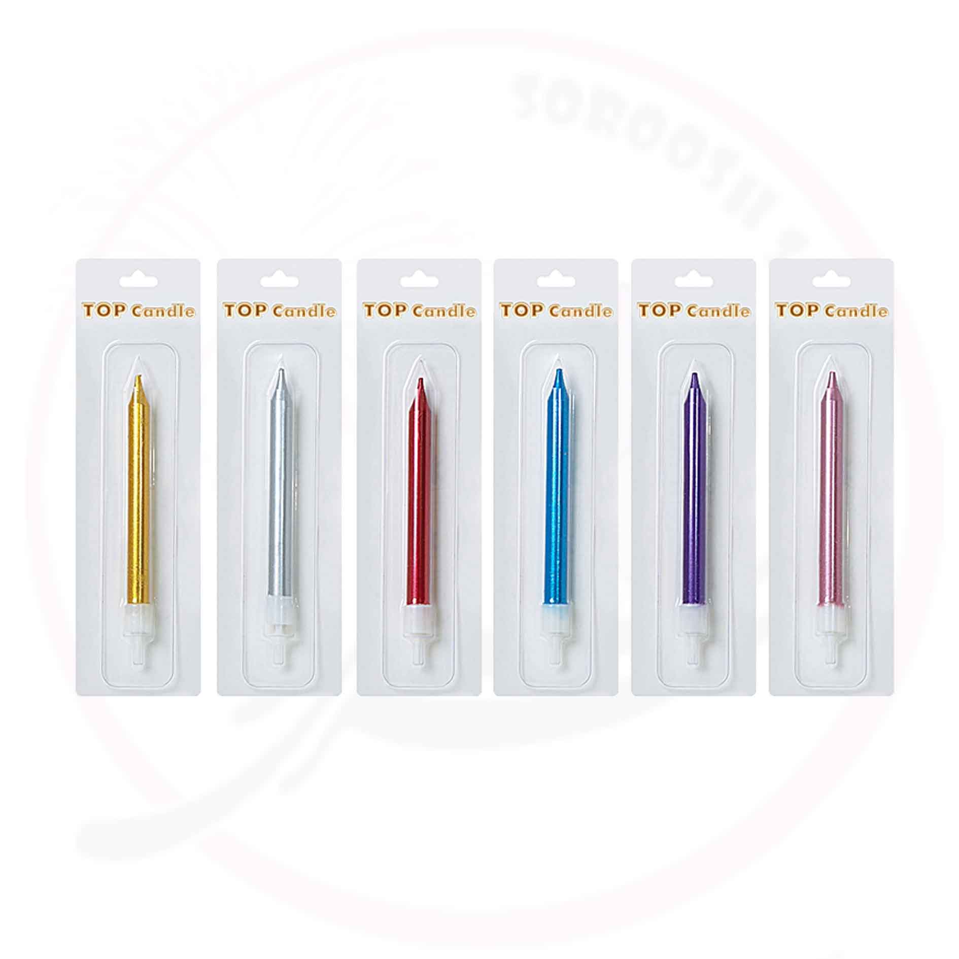 شمع تکی کوتاه متالیک کد 836