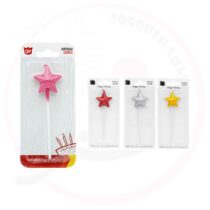 شمع ستاره تکی متالیک