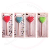 شمع قلب تکی اکلیلی صدفی