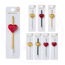 شمع مدادی تکی قلب دار کد 865